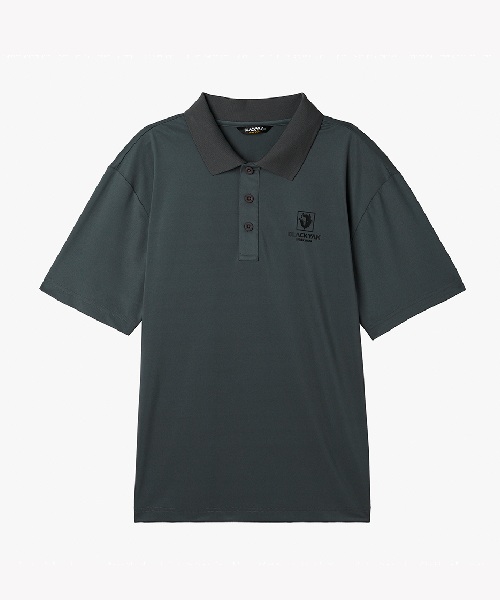 [블랙야크] 워크웨어 반소매 카라 티셔츠_다크그레이 95